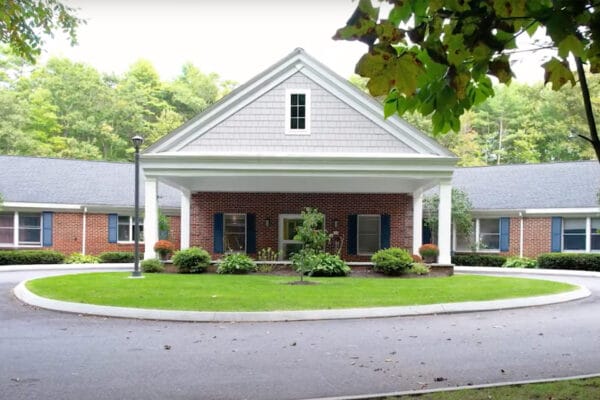 Exterior view of the facility with landscaping