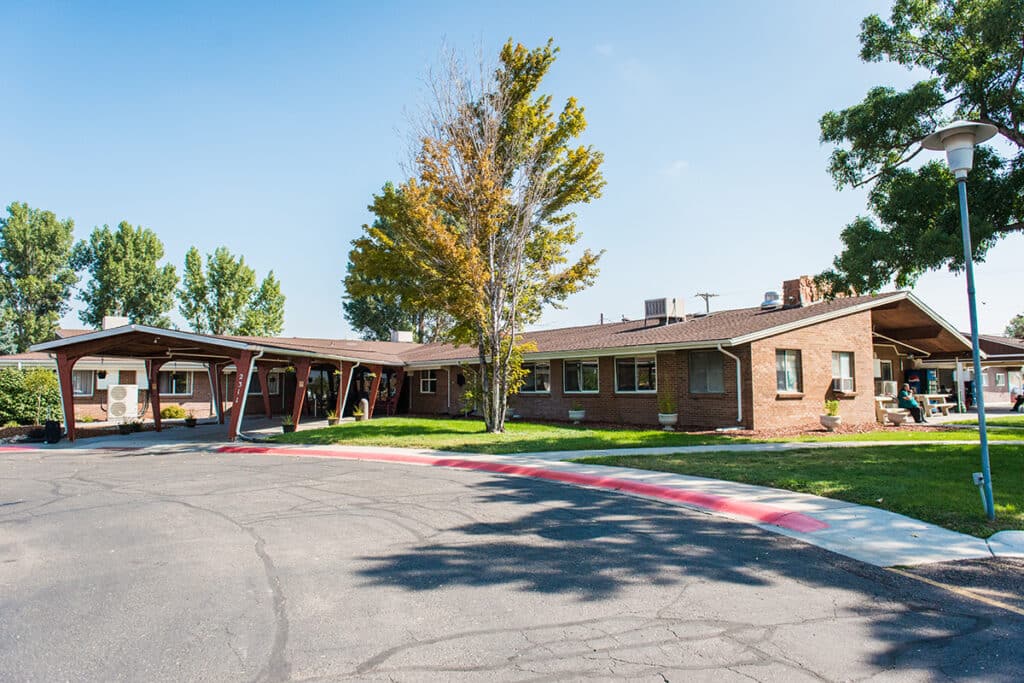 Exterior view of a senior living facility