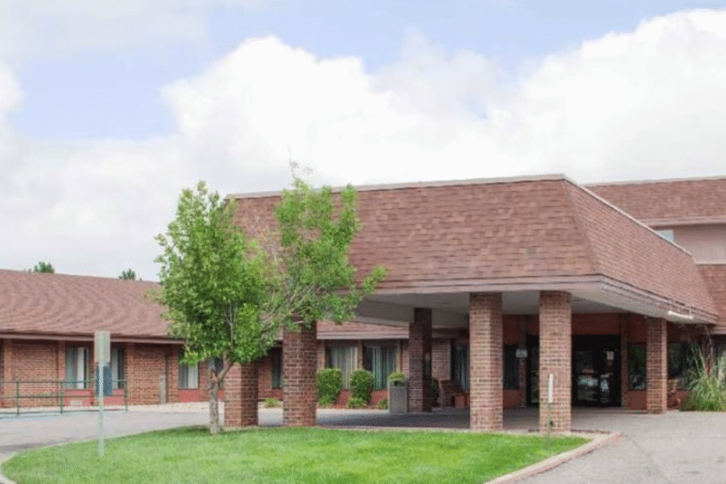 Front entrance of a senior living facility