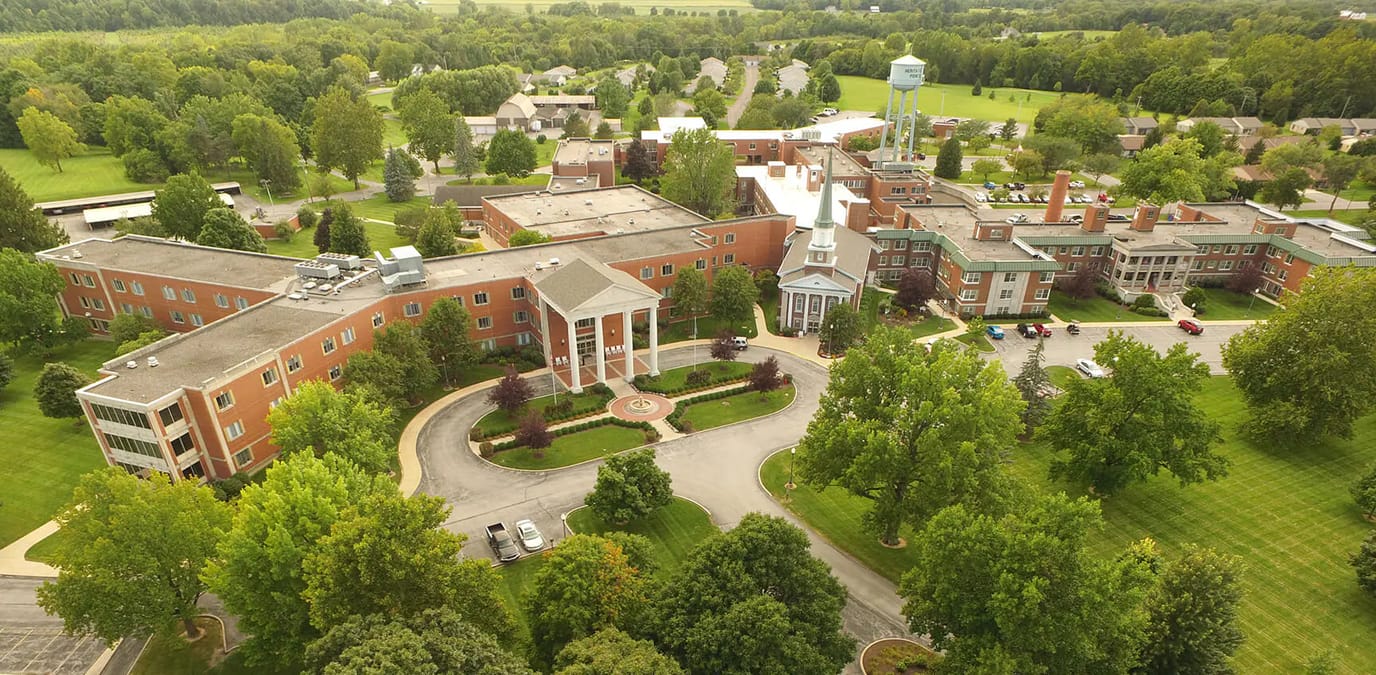Aerial view of Heritage Pointe of Huntington facility