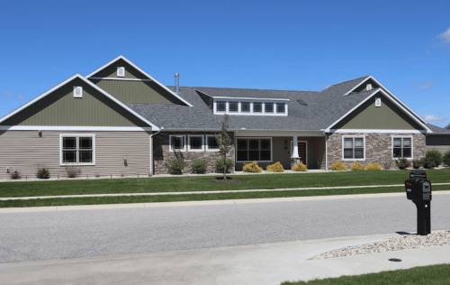 Exterior view of a senior living facility