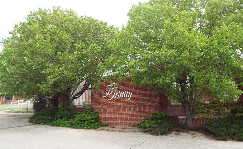 Exterior view of a senior care facility entrance