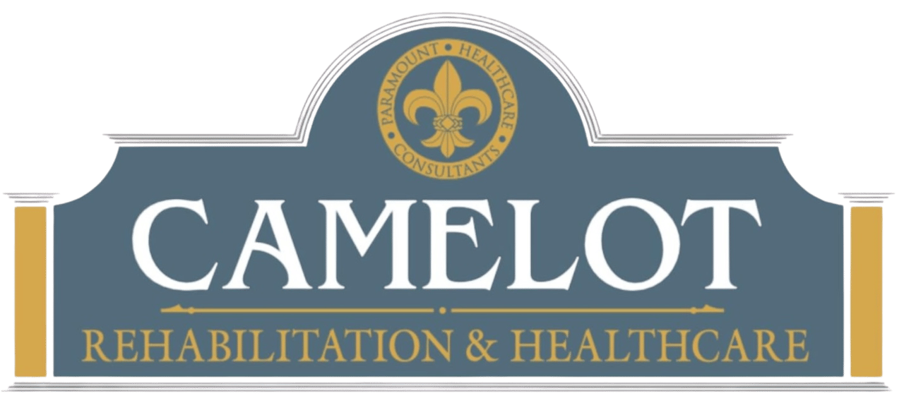 Camelot Leisure Living, Nursing Home in Ferriday, LA — Camelot Rehabilitation and Healthcare sign with logo