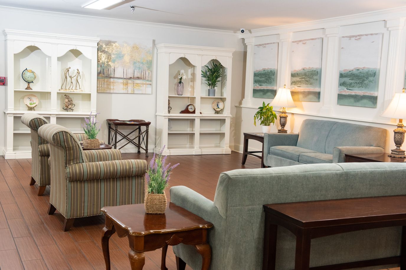 Common area with comfortable seating and decor.