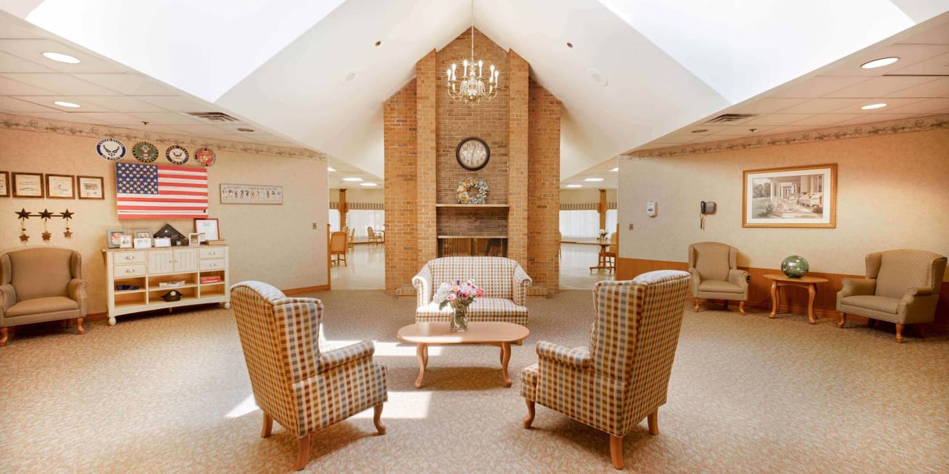 Cozy common area with seating and decor