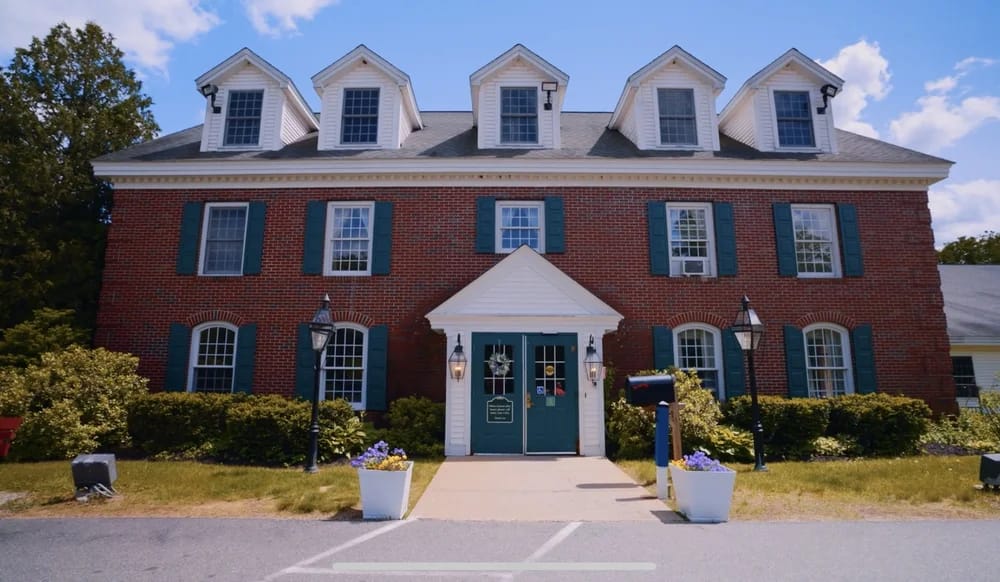 Exterior view of a senior living facility building