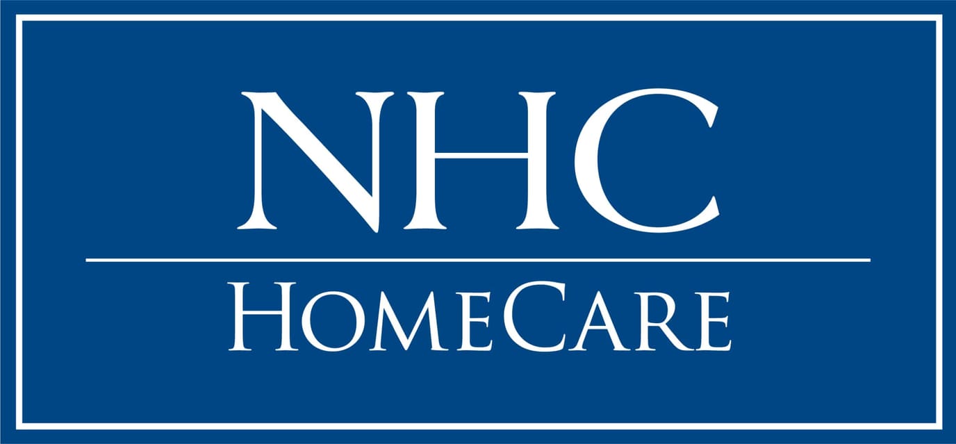 NHC HomeCare logo on a blue background