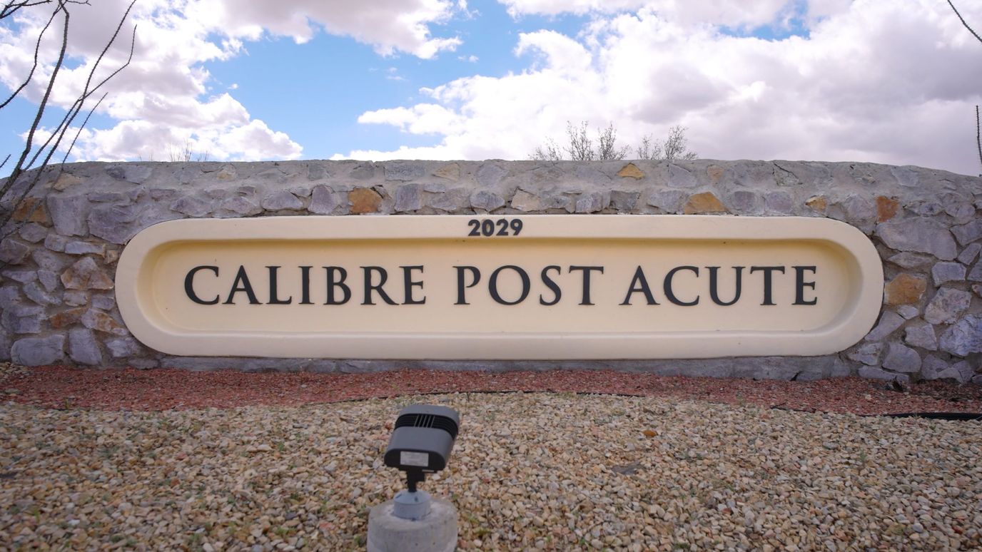 Facility sign displaying 'Calibre Post Acute'