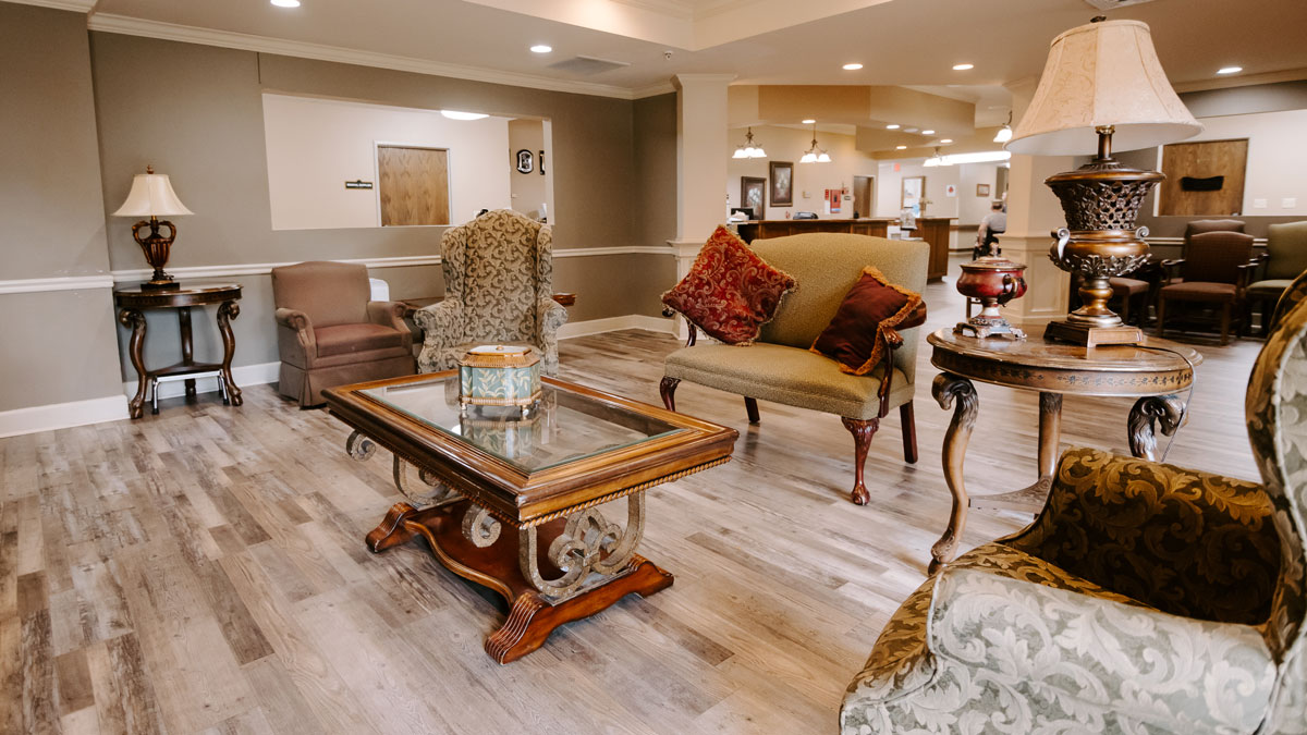 Interior common area with seating and decor