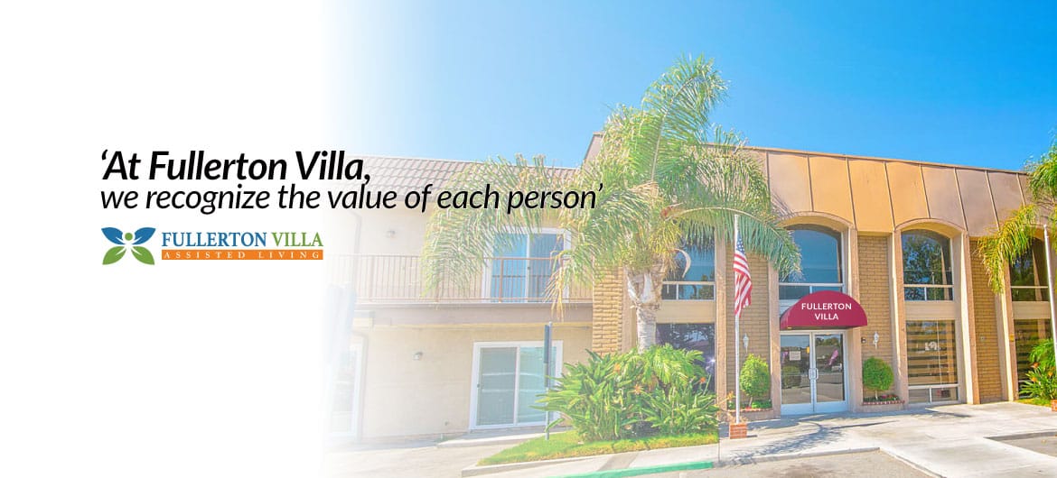 Exterior view of Fullerton Villa assisted living facility