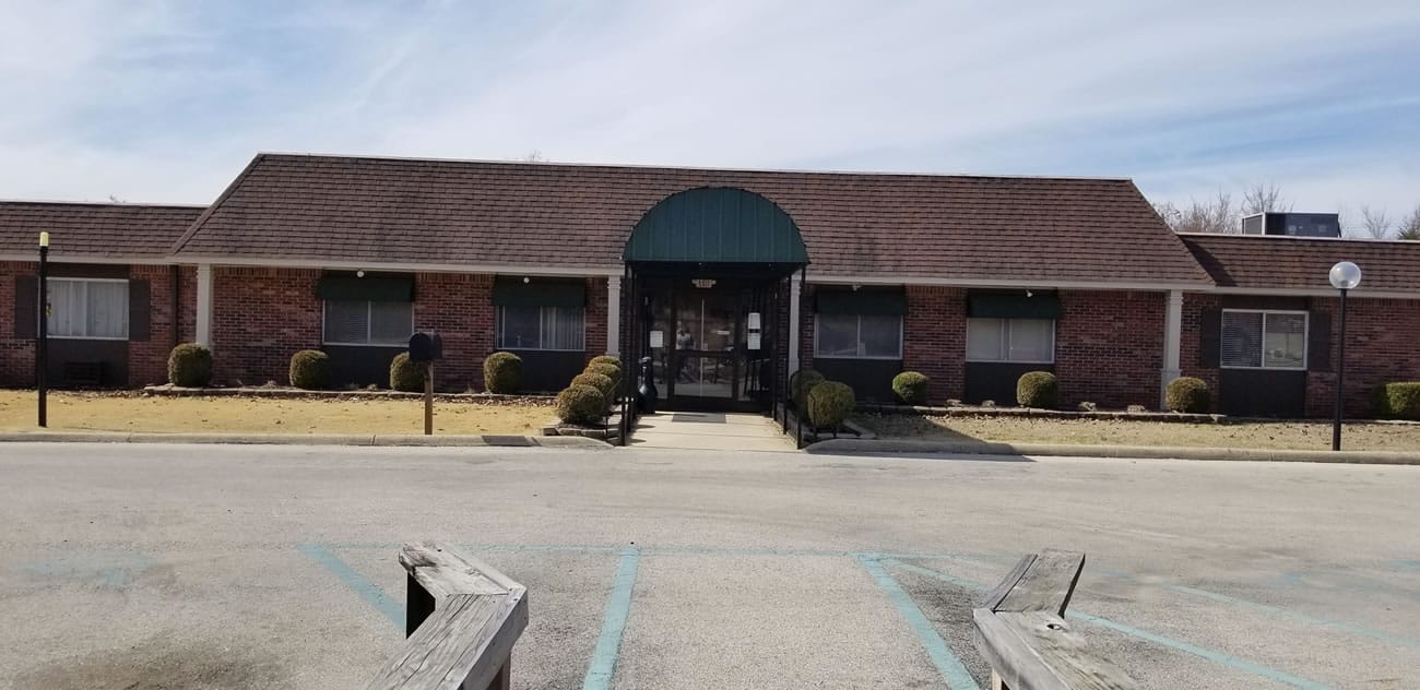 Exterior view of The Manor assisted living facility