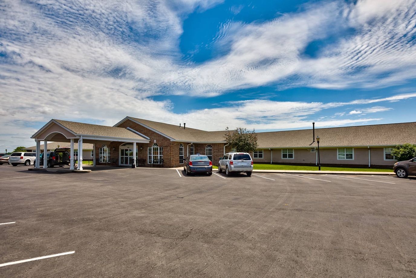 Exterior view of Sunrise Nursing & Rehabilitation building
