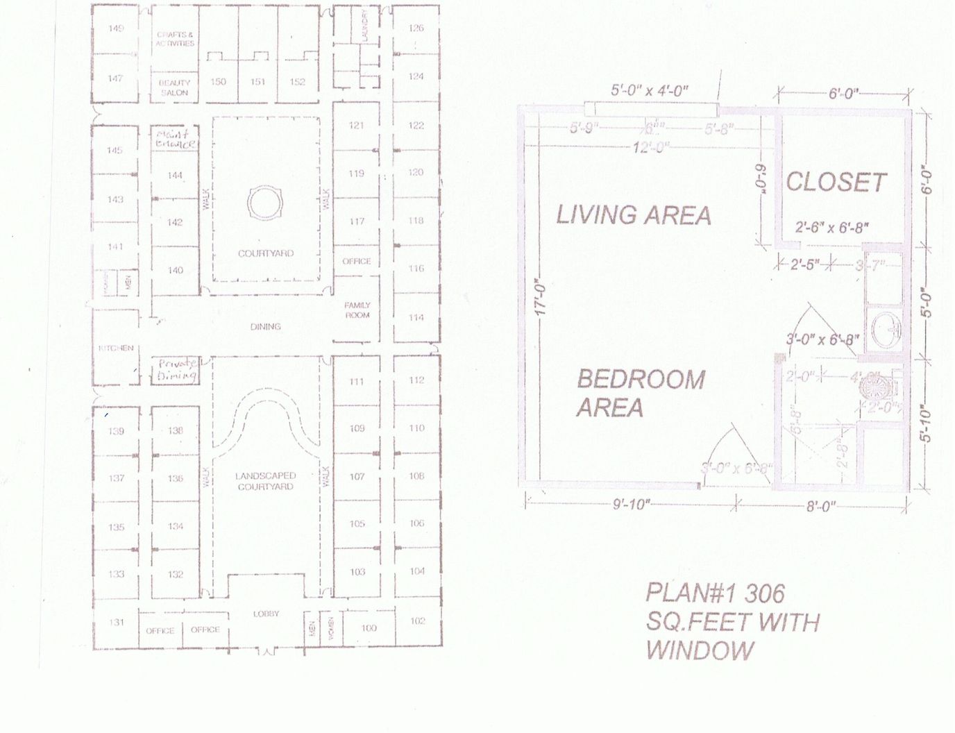 Architectural floor plan with layout details