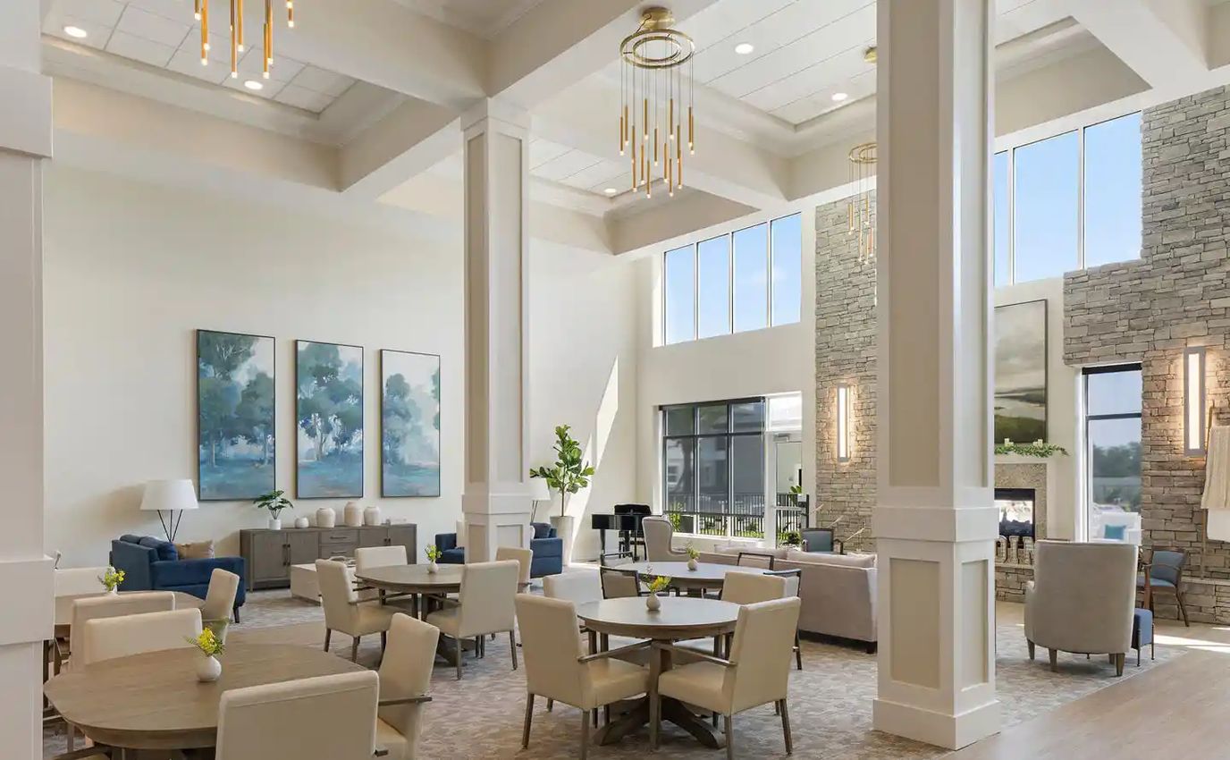 Bright and spacious common area with modern decor
