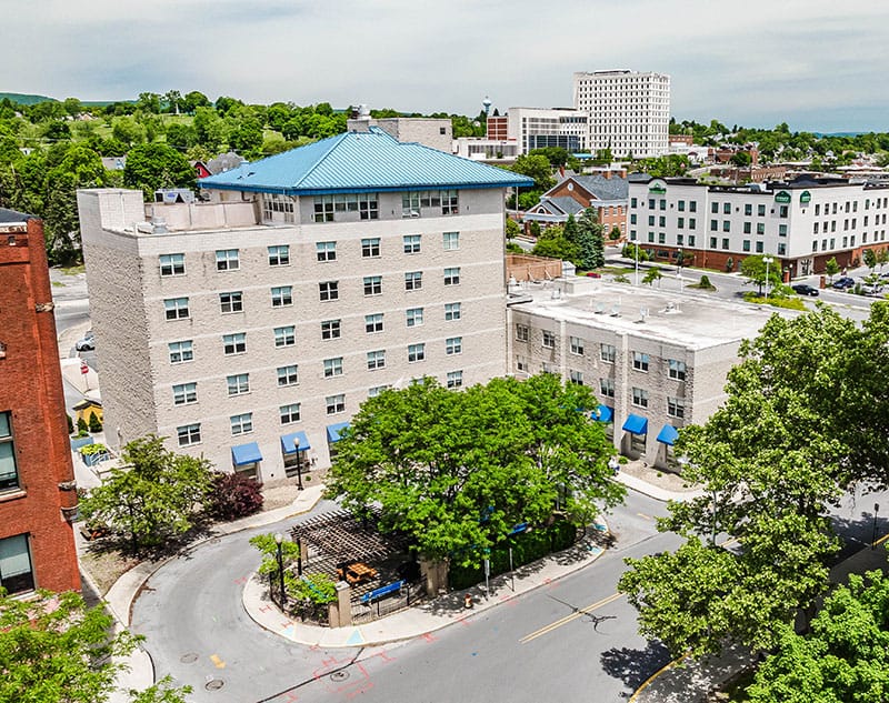Aerial view of The Villages of Midtown Oaks facility