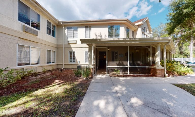Front entrance of the assisted living facility