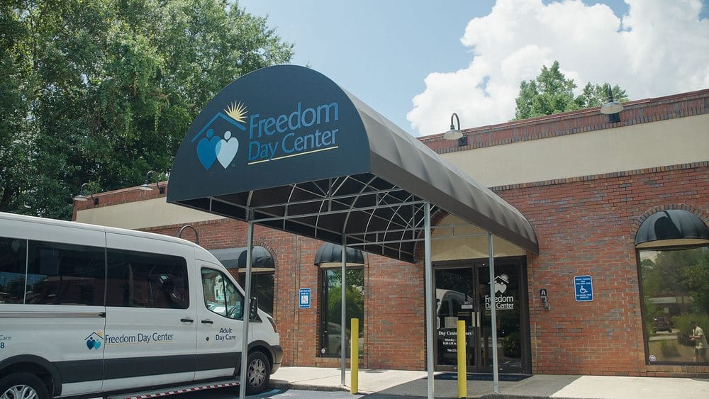 Front entrance of Freedom Day Center.