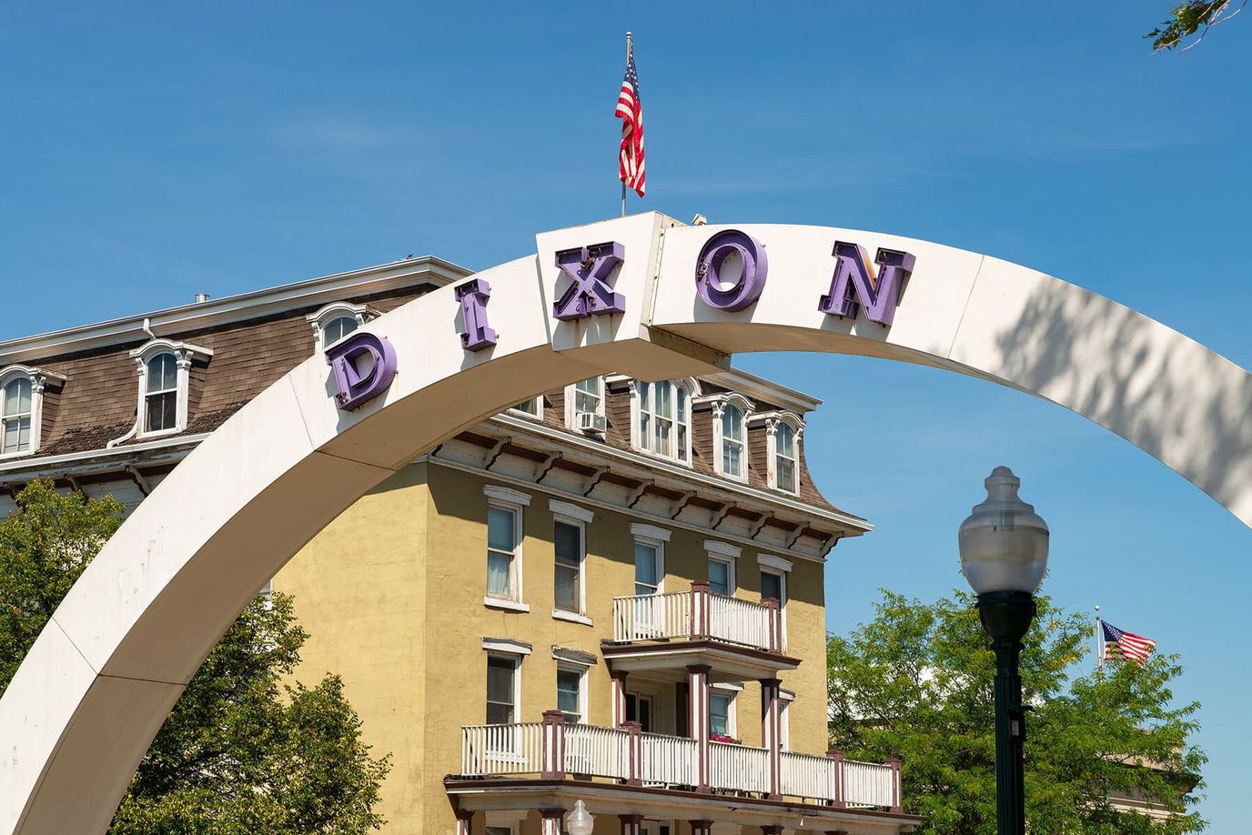Exterior view of the Dixon building entrance
