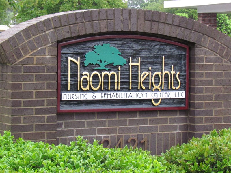 Signage for Naomi Heights Nursing & Rehabilitation Center