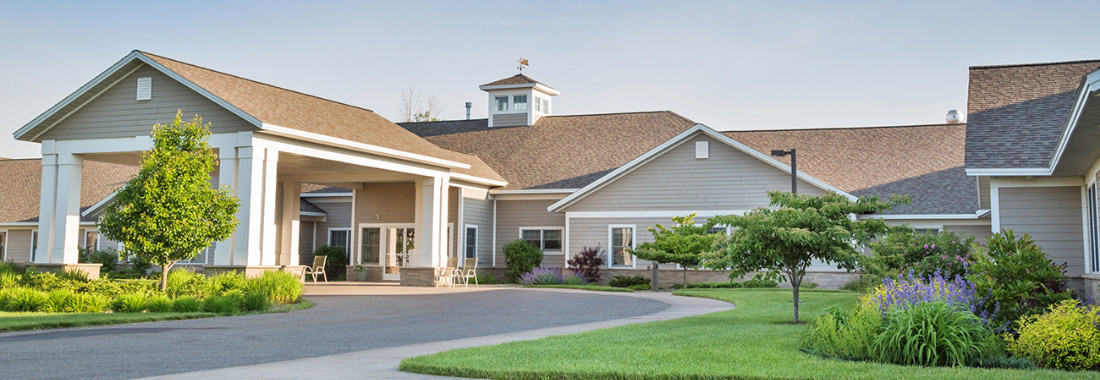 Front exterior view of a senior living facility