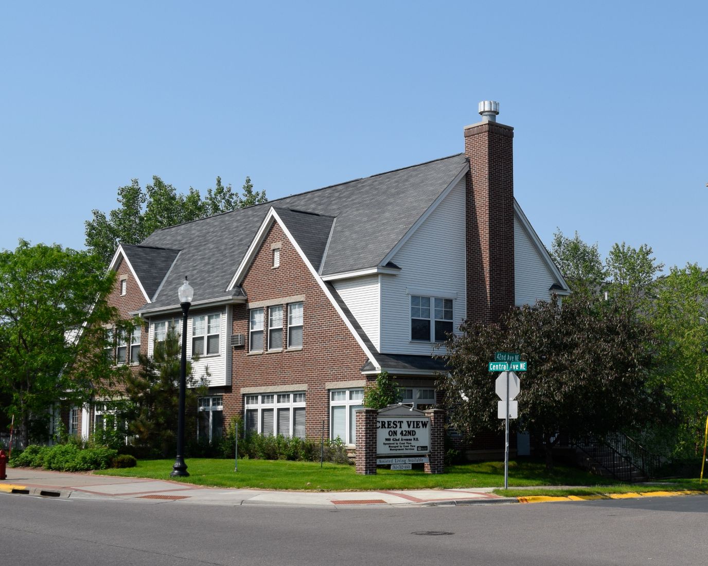Exterior view of a senior living facility building