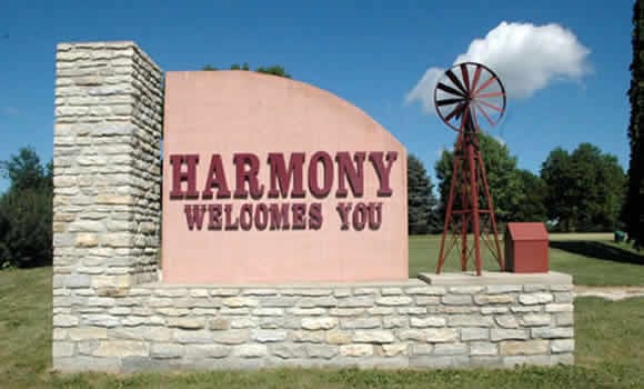 Welcome sign at Harmony Place facility