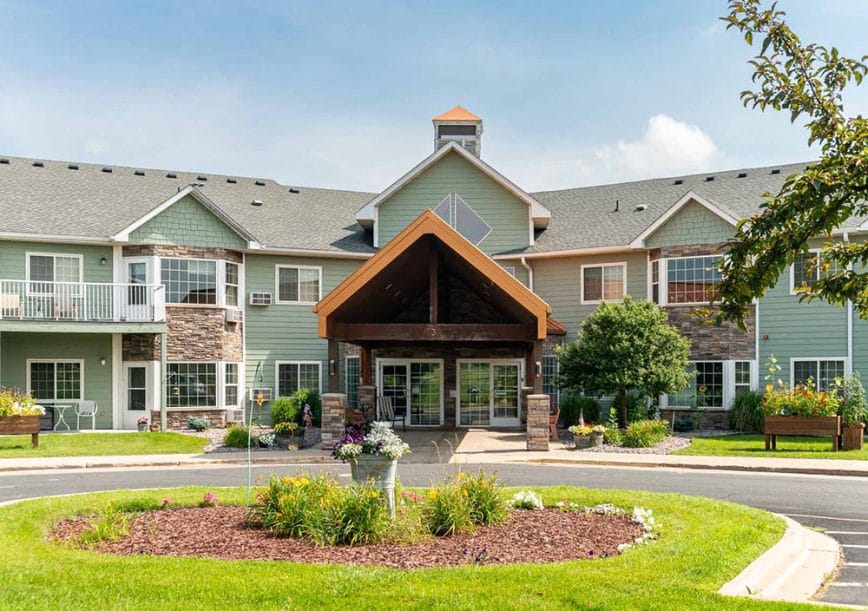 Exterior view of Arbor Garden Place facility entrance