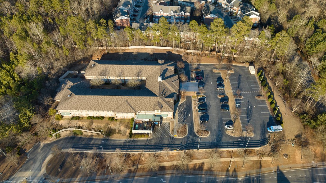 Aerial view of Ivy Springs Senior Living facility