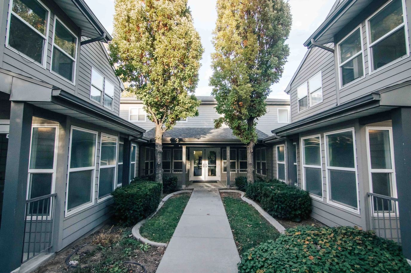 Exterior view of the facility's entrance area