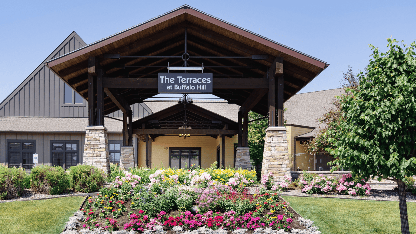 Exterior view of The Terraces at Buffalo Hill entrance