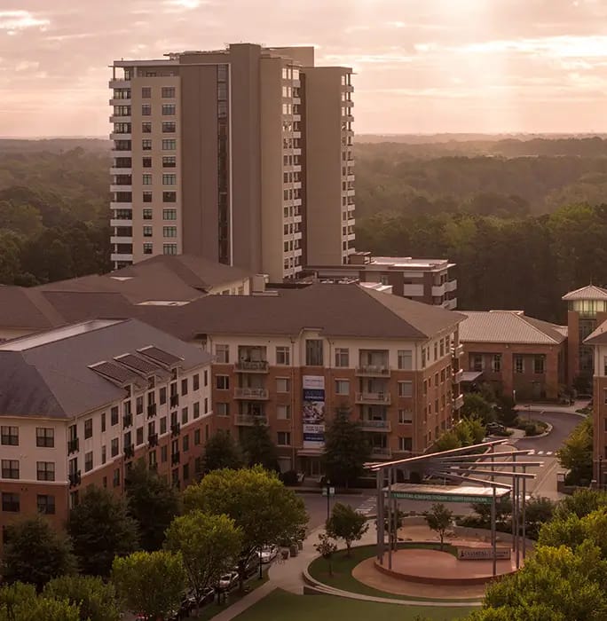Aerial view of The East Tower at Cardinal North Hills