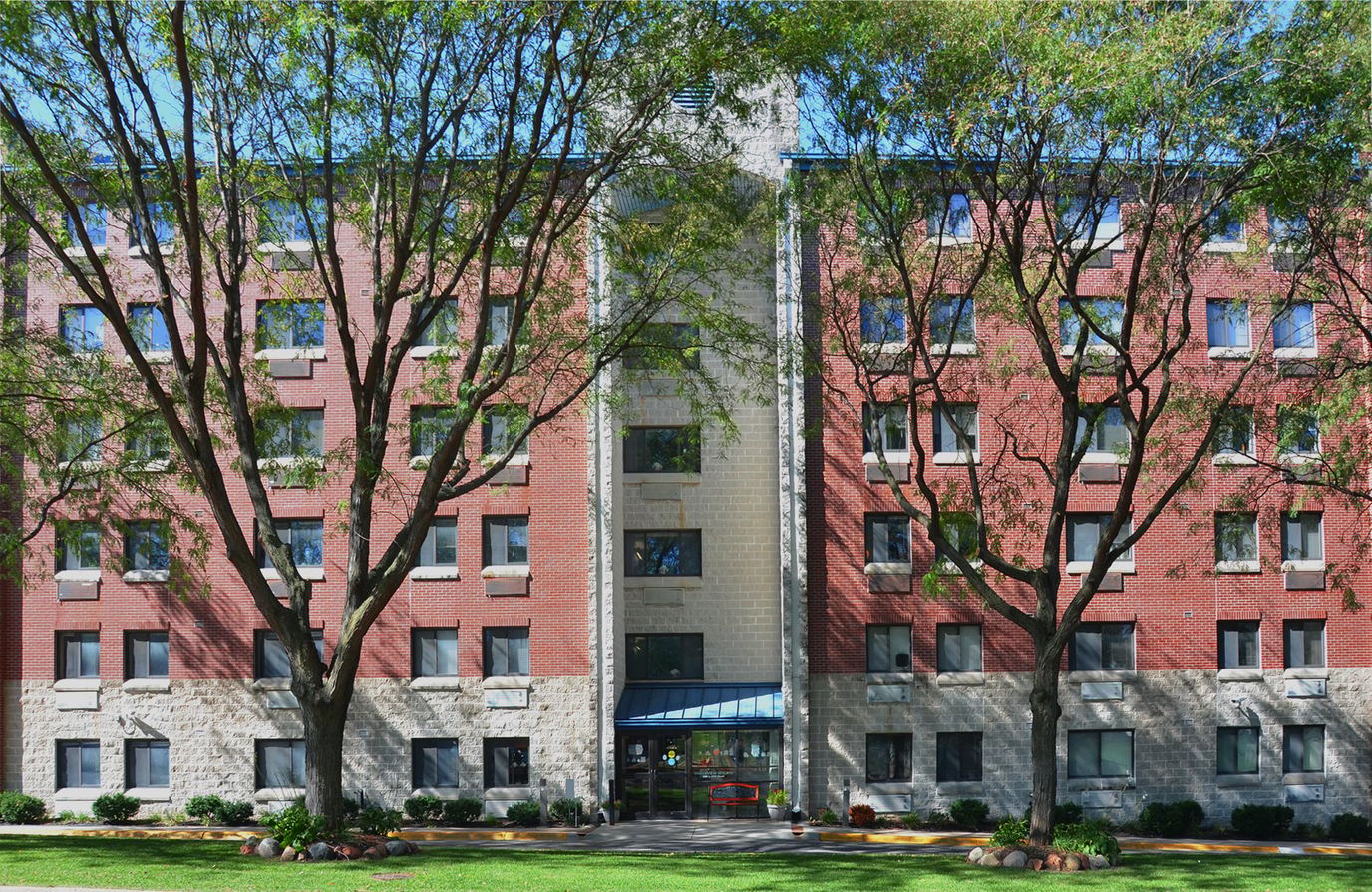 Exterior view of Southview Heights with landscaped area