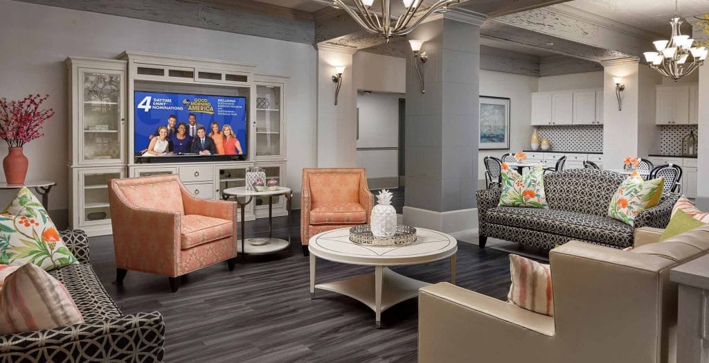 Comfortable seating area in a common space.