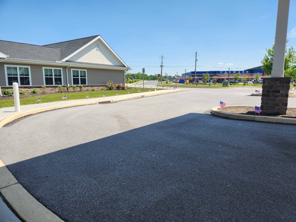 Exterior view of the facility with landscaping