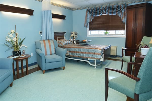 A private room in assisted living facility