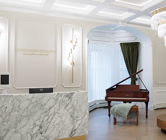 Elegant reception area in Riverview Estates