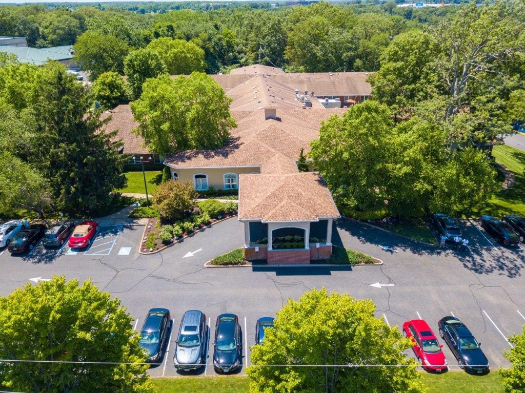 Aerial view of the Imperial Care Center building and grounds