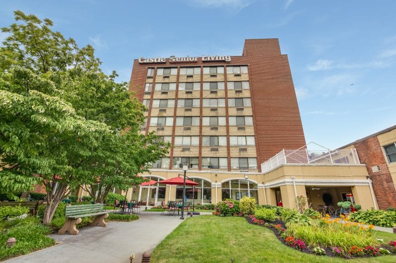 Exterior view of Castle Senior Living at Forest Hills