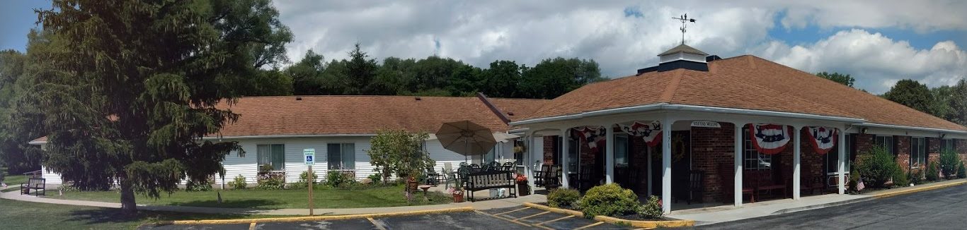 Exterior view of The Cloisters assisted living facility.