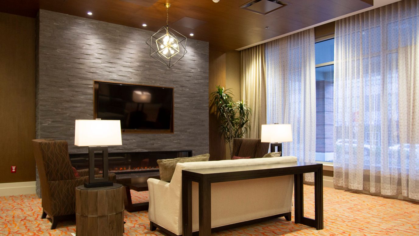 Cozy common area with seating and decor