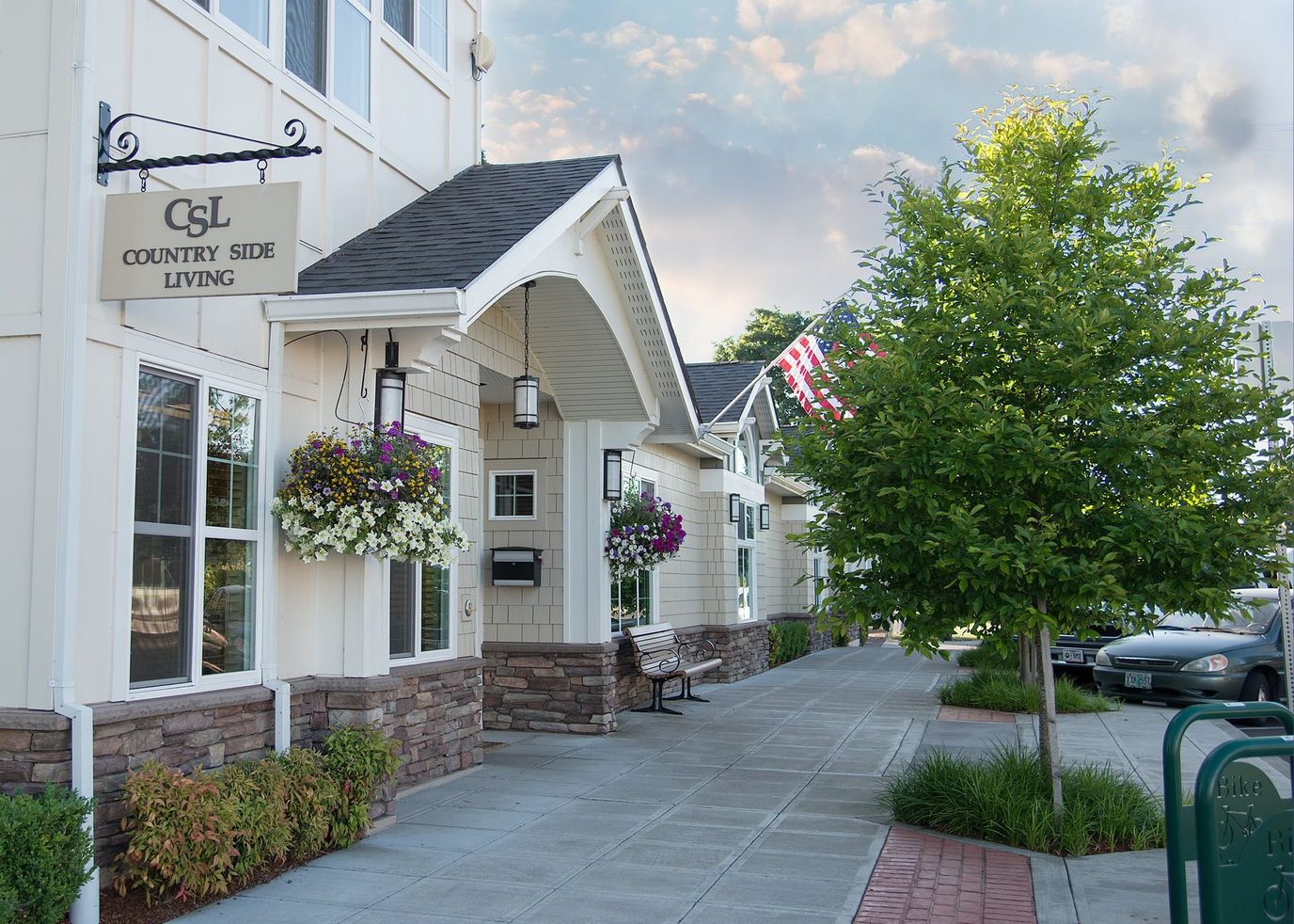 Exterior view of Countryside Living facility entrance