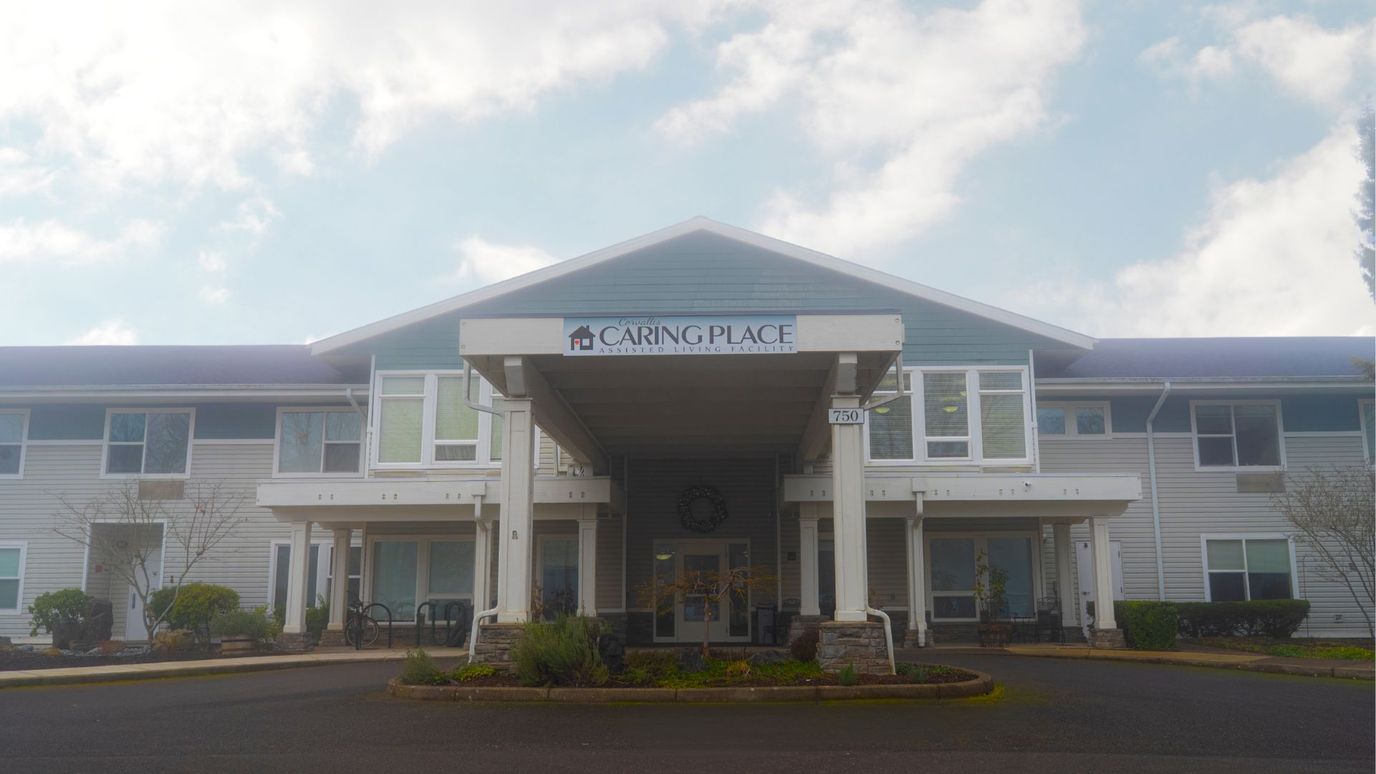 Front entrance of Corvallis Caring Place Assisted Living