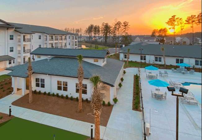 Aerial view of Wildcat Senior Living featuring outdoor amenities