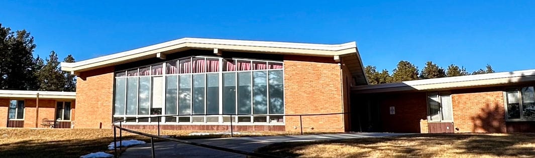Exterior view of a senior living facility building