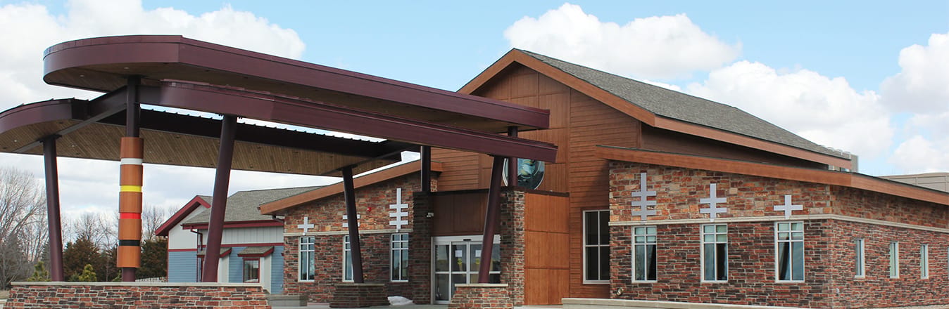 Exterior view of the Flandreau Santee Sioux Tribe Care Center building