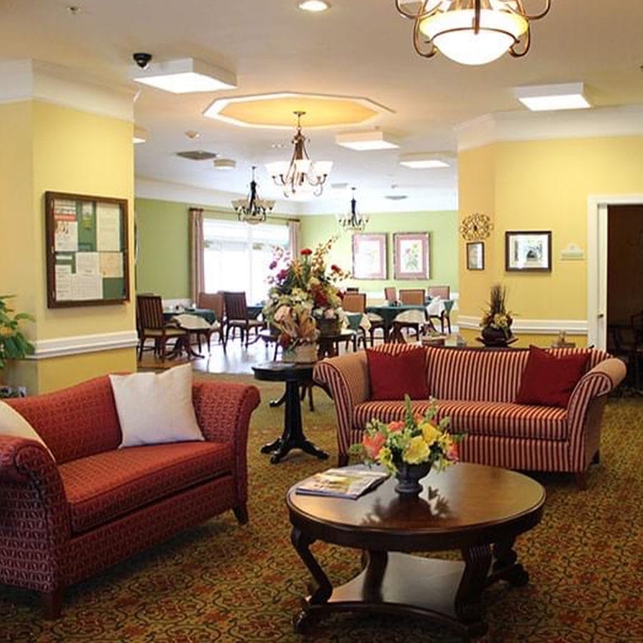 Cozy common area with seating and decor