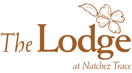 The Lodge at Natchez Trace, assisted living in Nashville, TN — Logo design featuring the name The Lodge at Natchez Trace