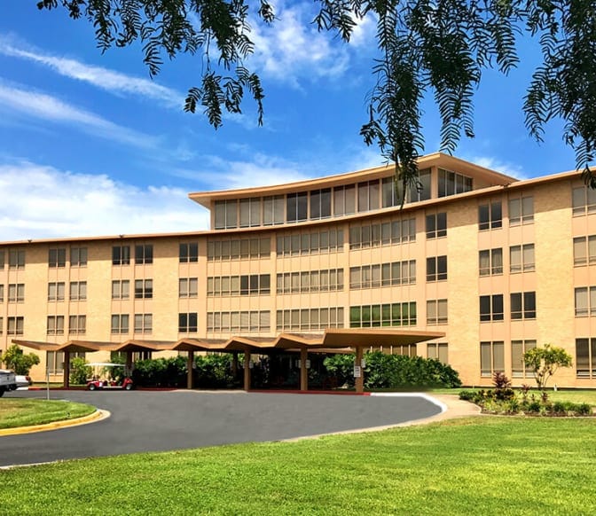 Exterior view of the John Knox Village building.