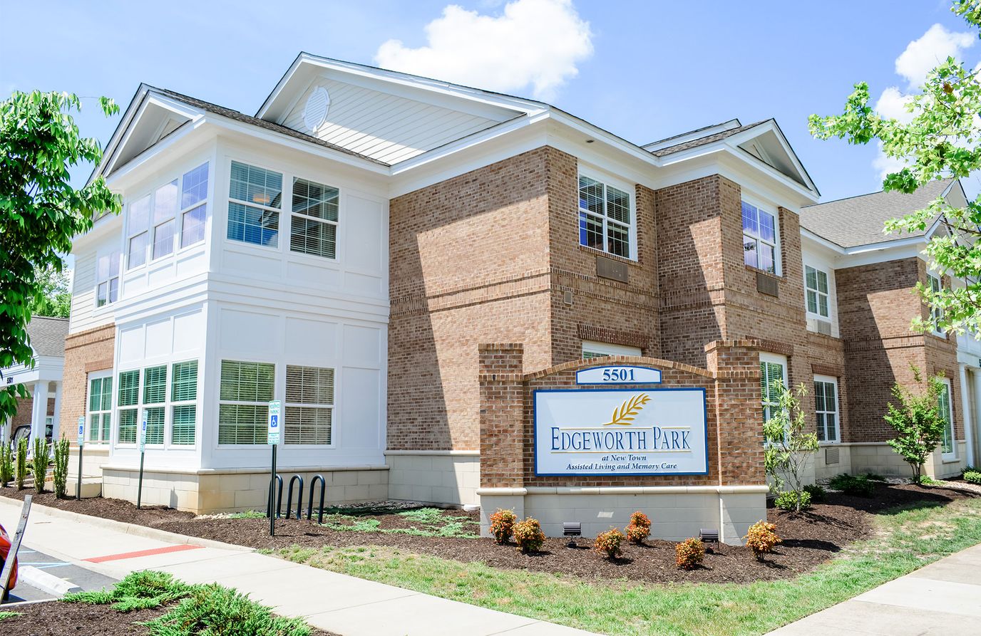 Exterior view of Edgeworth Park building with signage.