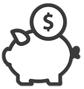 Harpers Station Yorktown, assisted living in Yorktown, VA — Piggy bank with a dollar sign coin
